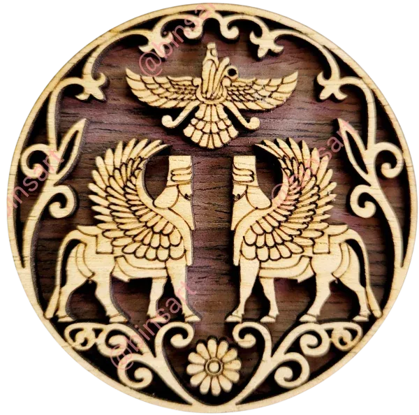 Winged Lamassu Roundel