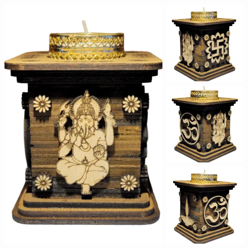Ganesha & Om Tea Light