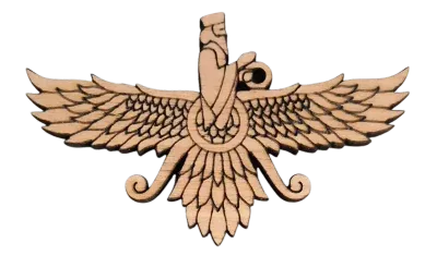 Flat Wood Farohar Pendant, view 2
