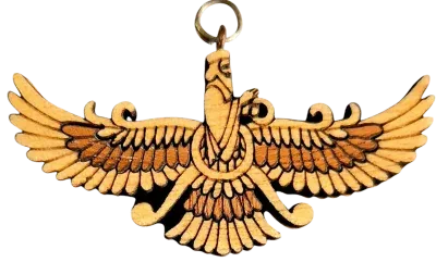 Flat Wood Farohar Pendant, view 7