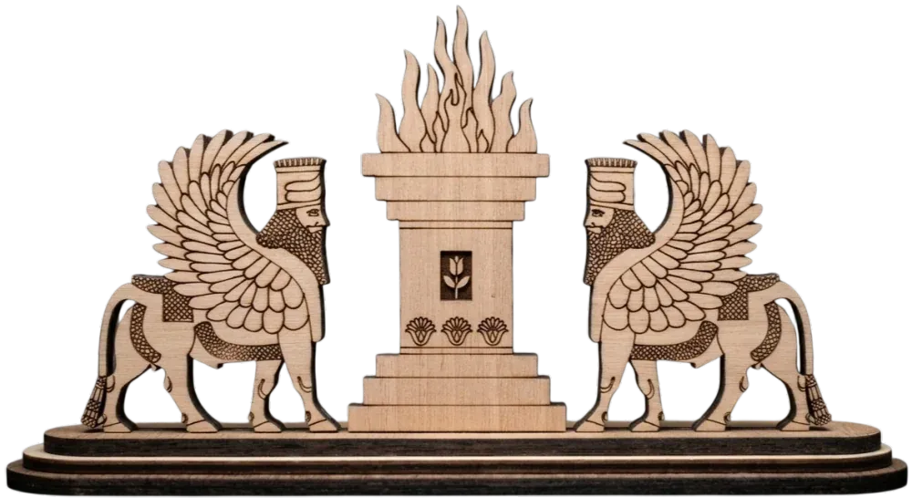 Lamassu & Fire Altar Stand